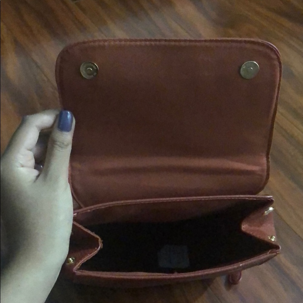 Rust Pebbled Leather Mini Backpack - image 5